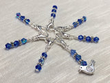 Blue Bird Removable Beaded Stitch Markers- Bird Crochet Stitch Markers- SNAG FREE Knit and Crochet Tools- gift ,  - Jill's Beaded Knit Bits, Jill's Beaded Knit Bits
 - 2
