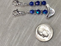 Blue Bird Removable Beaded Stitch Markers- Bird Crochet Stitch Markers- SNAG FREE Knit and Crochet Tools- gift ,  - Jill's Beaded Knit Bits, Jill's Beaded Knit Bits
 - 4