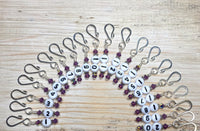 1-20 Row Counter Stitch Markers- Removable Numbered Stitch Markers for Knitting or Crochet- Gift- Supplies- Tools ,  - Jill's Beaded Knit Bits, Jill's Beaded Knit Bits
 - 1