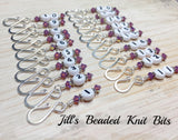 1-20 Row Counter Stitch Markers- Removable Numbered Stitch Markers for Knitting or Crochet- Gift- Supplies- Tools ,  - Jill's Beaded Knit Bits, Jill's Beaded Knit Bits
 - 2