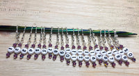 1-20 Row Counter Stitch Markers- Removable Numbered Stitch Markers for Knitting or Crochet- Gift- Supplies- Tools ,  - Jill's Beaded Knit Bits, Jill's Beaded Knit Bits
 - 5