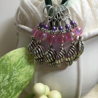 Seashells Stitch Marker Set- Snag Free Beaded Stitch Markers- Gift for Knitters- Crochet Tools- set of 6 ,  - Jill's Beaded Knit Bits, Jill's Beaded Knit Bits
 - 2