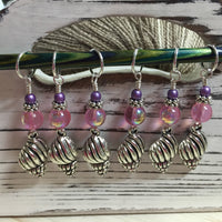 Seashells Stitch Marker Set- Snag Free Beaded Stitch Markers- Gift for Knitters- Crochet Tools- set of 6 ,  - Jill's Beaded Knit Bits, Jill's Beaded Knit Bits
 - 4