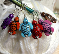 6 Little Turtles Stitch Markers- Gift for Knitters ,  - Jill's Beaded Knit Bits, Jill's Beaded Knit Bits
 - 3
