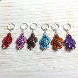 6 Little Turtles Stitch Markers- Gift for Knitters ,  - Jill's Beaded Knit Bits, Jill's Beaded Knit Bits
 - 4