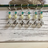 Cute Crabs Stitch Marker Set- Snag Free Knitting Markers , stitch markers - Jill's Beaded Knit Bits, Jill's Beaded Knit Bits
 - 3