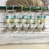 Cute Crabs Stitch Marker Set- Snag Free Knitting Markers , stitch markers - Jill's Beaded Knit Bits, Jill's Beaded Knit Bits
 - 1