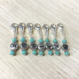 Work in Progress Stitch Markers, Beaded Clip On Stitch Markers, Removable Crochet Hook Letter Markers ,  - Jill's Beaded Knit Bits, Jill's Beaded Knit Bits
 - 2