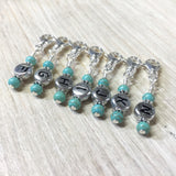 Work in Progress Stitch Markers, Beaded Clip On Stitch Markers, Removable Crochet Hook Letter Markers ,  - Jill's Beaded Knit Bits, Jill's Beaded Knit Bits
 - 1