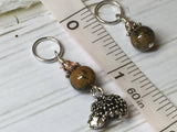 Hedgehog Knitting Stitch Markers- Snag Free Beaded Stitch marker set- Gift for knitters ,  - Jill's Beaded Knit Bits, Jill's Beaded Knit Bits
 - 5