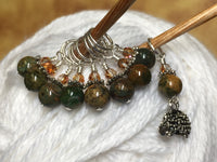 Hedgehog Knitting Stitch Markers- Snag Free Beaded Stitch marker set- Gift for knitters ,  - Jill's Beaded Knit Bits, Jill's Beaded Knit Bits
 - 1