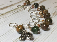 Hedgehog Knitting Stitch Markers- Snag Free Beaded Stitch marker set- Gift for knitters ,  - Jill's Beaded Knit Bits, Jill's Beaded Knit Bits
 - 2