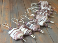 Lilac Swirl Stitch Markers- Snag Free Wire Loop Beaded Knitting Markers- Gift for Knitters-  Purple Knitting Jewelry ,  - Jill's Beaded Knit Bits, Jill's Beaded Knit Bits
 - 1