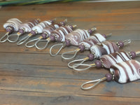 Lilac Swirl Stitch Markers- Snag Free Wire Loop Beaded Knitting Markers- Gift for Knitters-  Purple Knitting Jewelry ,  - Jill's Beaded Knit Bits, Jill's Beaded Knit Bits
 - 4