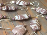 Lilac Swirl Stitch Markers- Snag Free Wire Loop Beaded Knitting Markers- Gift for Knitters-  Purple Knitting Jewelry ,  - Jill's Beaded Knit Bits, Jill's Beaded Knit Bits
 - 3