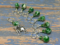 Pug Stitch Marker Set - SNAG FREE Beaded Dog Markers for Knitting- Gift for Knitters ,  - Jill's Beaded Knit Bits, Jill's Beaded Knit Bits
 - 2