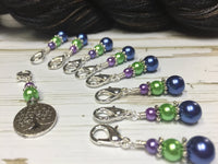 Tree of Life Removable Crochet Stitch Markers, Crochet Gift, Tools, Supplies ,  - Jill's Beaded Knit Bits, Jill's Beaded Knit Bits
 - 3