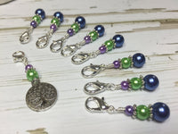 Tree of Life Removable Crochet Stitch Markers, Crochet Gift, Tools, Supplies ,  - Jill's Beaded Knit Bits, Jill's Beaded Knit Bits
 - 1