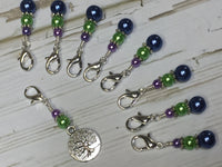 Tree of Life Removable Crochet Stitch Markers, Crochet Gift, Tools, Supplies ,  - Jill's Beaded Knit Bits, Jill's Beaded Knit Bits
 - 4