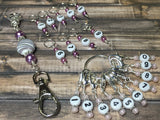 0 to 99 Numbered Row Counter System with Beaded Lanyard Holder- Numbered Piggyback Stitch Markers - Snag Free Row Counters- Knitting Gift ,  - Jill's Beaded Knit Bits, Jill's Beaded Knit Bits
 - 3