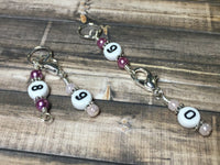 0 to 99 Numbered Row Counter System with Beaded Lanyard Holder- Numbered Piggyback Stitch Markers - Snag Free Row Counters- Knitting Gift ,  - Jill's Beaded Knit Bits, Jill's Beaded Knit Bits
 - 4