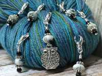 Snag Free Removable Beaded Stitch Markers- Chubby Owl Crochet Markers- Bird Lovers Gift- Tools- Supplies ,  - Jill's Beaded Knit Bits, Jill's Beaded Knit Bits
 - 1