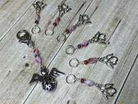 Angels Stitch Marker Set with Holder- Knitting Gift- Tools for Knitters , Stitch Markers - Jill's Beaded Knit Bits, Jill's Beaded Knit Bits
 - 2