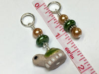Turtle Stitch Markers, Gift for Knitters, Snag Free Beaded Knitting Accessories, Tools ,  - Jill's Beaded Knit Bits, Jill's Beaded Knit Bits
 - 5