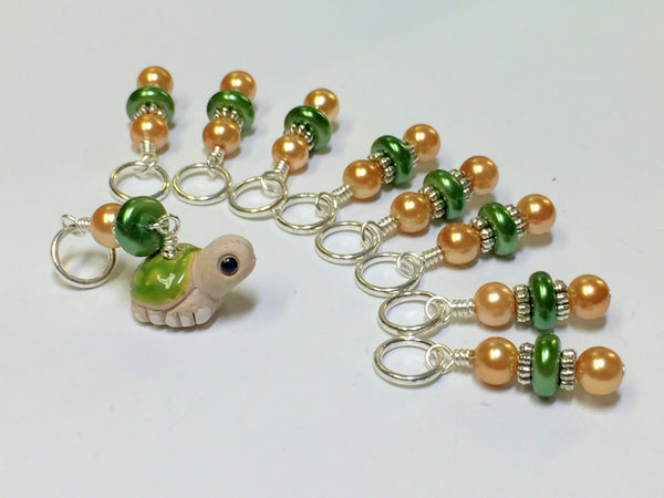 Turtle Stitch Markers, Gift for Knitters, Snag Free Beaded Knitting Accessories, Tools ,  - Jill's Beaded Knit Bits, Jill's Beaded Knit Bits
 - 1