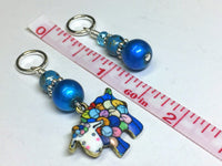 Yarn Sheep Knitting Stitch Marker Set- SNAG FREE Blue Stitch Marker Jewelry-  Beaded Tools-  Animal Gift for Knitters ,  - Jill's Beaded Knit Bits, Jill's Beaded Knit Bits
 - 5