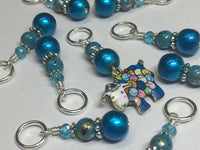 Yarn Sheep Knitting Stitch Marker Set- SNAG FREE Blue Stitch Marker Jewelry-  Beaded Tools-  Animal Gift for Knitters ,  - Jill's Beaded Knit Bits, Jill's Beaded Knit Bits
 - 3