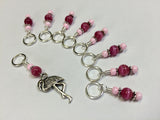 Knitting Stitch Markers-  Pink Flamingo Snag Free Beaded stitch marker - Bird - Gift for Knitters - Tools ,  - Jill's Beaded Knit Bits, Jill's Beaded Knit Bits
 - 5