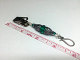 Vintage Emerald Green Portuguese Knitting Pin Clip- Gift for Portuguese Knitters- Clip on ID Badge Holder ,  - Jill's Beaded Knit Bits, Jill's Beaded Knit Bits
 - 5