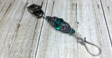 Vintage Emerald Green Portuguese Knitting Pin Clip- Gift for Portuguese Knitters- Clip on ID Badge Holder ,  - Jill's Beaded Knit Bits, Jill's Beaded Knit Bits
 - 3