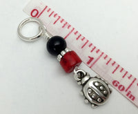 Ladybug Snag Free Stitch Markers- Birthday Gifts for Knitters - Crochet Markers - Beaded Knitting Markers - Tools ,  - Jill's Beaded Knit Bits, Jill's Beaded Knit Bits
 - 5