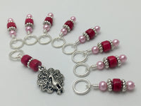 Peacock Stitch Marker Charm Set, Gifts for Knitters, Snag Free Beaded Bird Knitting Markers, Knitting Accessories ,  - Jill's Beaded Knit Bits, Jill's Beaded Knit Bits
 - 3