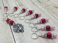 Peacock Stitch Marker Charm Set, Gifts for Knitters, Snag Free Beaded Bird Knitting Markers, Knitting Accessories ,  - Jill's Beaded Knit Bits, Jill's Beaded Knit Bits
 - 4