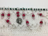 Peacock Stitch Marker Charm Set, Gifts for Knitters, Snag Free Beaded Bird Knitting Markers, Knitting Accessories ,  - Jill's Beaded Knit Bits, Jill's Beaded Knit Bits
 - 2