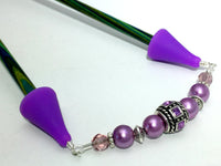 Lavender Jewels Point Protector- Stitch Saver Knitting Needle Jewelry ,  - Jill's Beaded Knit Bits, Jill's Beaded Knit Bits
 - 4