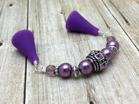 Lavender Jewels Point Protector- Stitch Saver Knitting Needle Jewelry ,  - Jill's Beaded Knit Bits, Jill's Beaded Knit Bits
 - 3