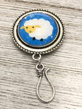 Sheep Knitting Pin for Portuguese Knitting -Magnetic- ID Holder