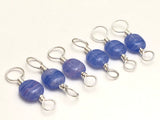 Double Duty Periwinkle Stitch Markers - Gift for Knitters - Two Sizes in One Marker