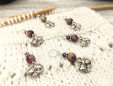 Cat Stitch Markers for Knitting with Optional Holder Clip