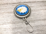 Sheep Knitting Pin for Portuguese Knitting -Magnetic- ID Holder