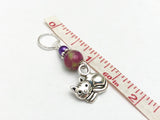 Cat Stitch Markers for Knitting with Optional Holder Clip