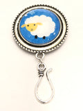 Sheep Knitting Pin for Portuguese Knitting -Magnetic- ID Holder