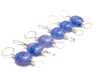 Double Duty Periwinkle Stitch Markers - Gift for Knitters - Two Sizes in One Marker