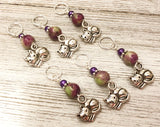 Cat Stitch Markers for Knitting with Optional Holder Clip