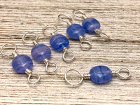 Double Duty Periwinkle Stitch Markers - Gift for Knitters - Two Sizes in One Marker