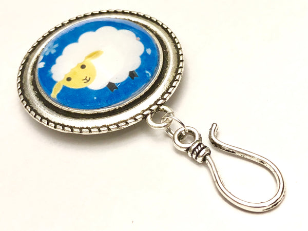 Sheep Knitting Pin for Portuguese Knitting -Magnetic- ID Holder